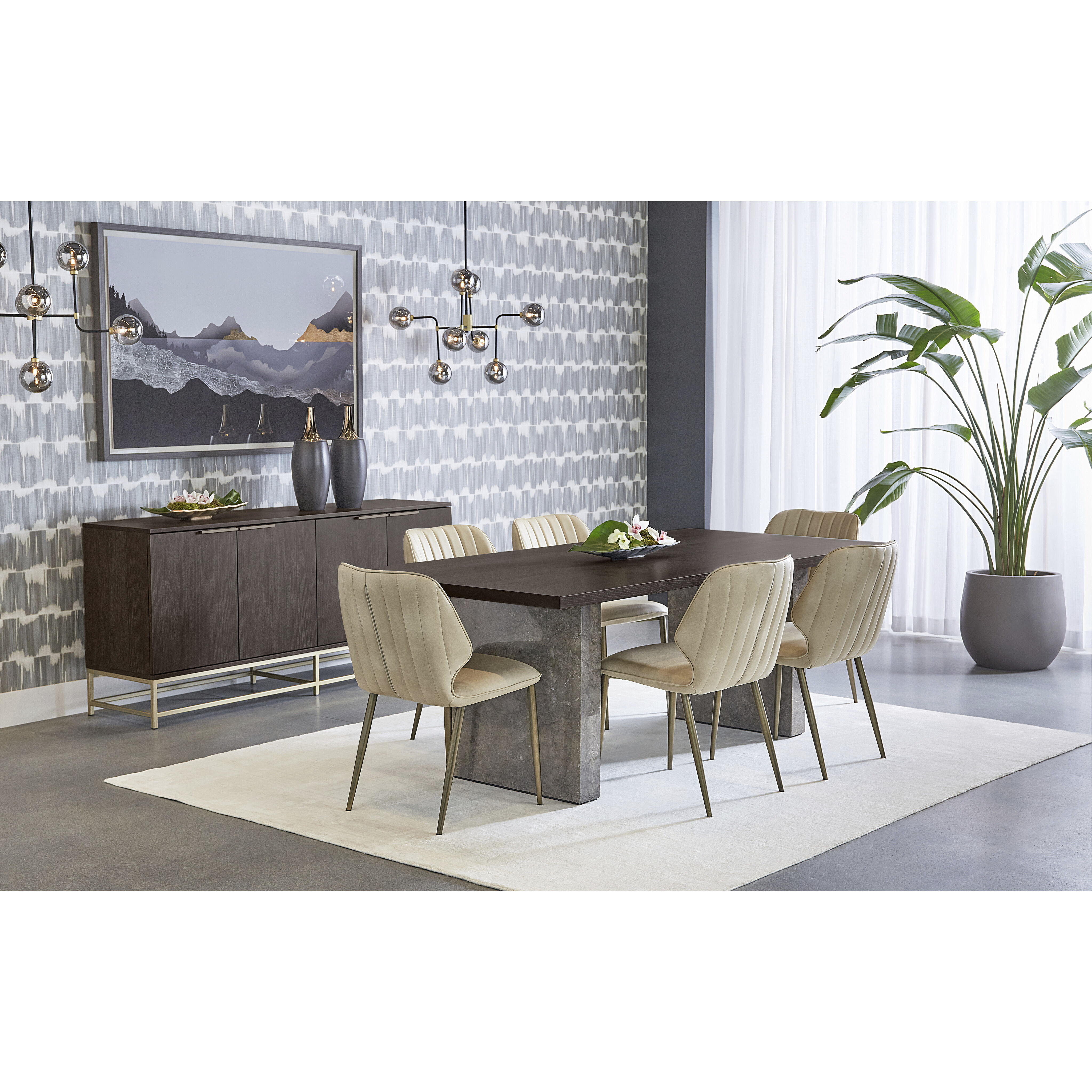 Rebel 71 X 18.75 inch Gold / Charcoal Grey Sideboard, Large